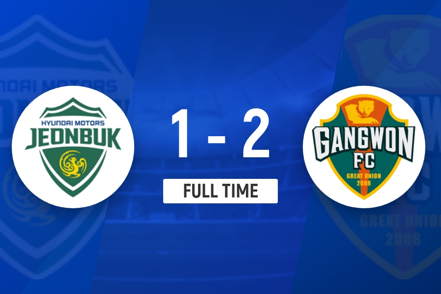 全北现代主场1-2负江原FC,定位球+反击致命两连击